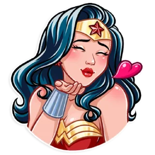 😘-Wonder Woman, Telegram Sticker