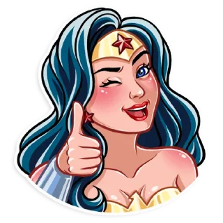 👍-Wonder Woman, Telegram Sticker