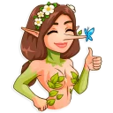 👍-Wood Nymph, Telegram Sticker
