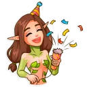 🎉-Wood Nymph, Telegram Sticker