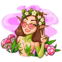 ✌-Wood Nymph, Telegram Sticker