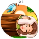 😣-Wood Nymph, Telegram Sticker