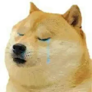 😢-@stickerbags Cheems Doge Pack 2 (@CalsiBot), Telegram Sticker