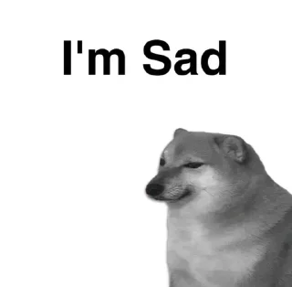 😭-@stickerbags Cheems Doge Pack 2 (@CalsiBot), Telegram Sticker