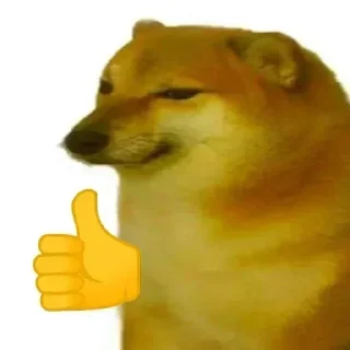 👍-@stickerbags Cheems Doge Pack 2 (@CalsiBot), Telegram Sticker