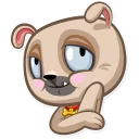😌-Zac The Pug, Telegram Sticker