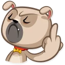 🖕-Zac The Pug, Telegram Sticker