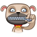 🤐-Zac The Pug, Telegram Sticker