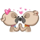 😘-Zac The Pug, Telegram Sticker