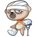 🤕-Zac The Pug, Telegram Sticker