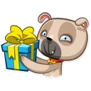🎁-Zac The Pug, Telegram Sticker