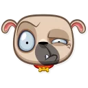 😳-Zac The Pug, Telegram Sticker