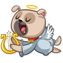 😇-Zac The Pug, Telegram Sticker