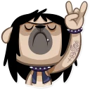 🤘-Zac The Pug, Telegram Sticker