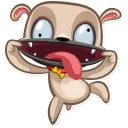 😜-Zac The Pug, Telegram Sticker