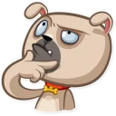 🤔-Zac The Pug, Telegram Sticker