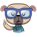 ☝-Zac The Pug, Telegram Sticker