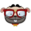 🤓-Zac The Pug, Telegram Sticker