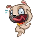 😱-Zac The Pug, Telegram Sticker