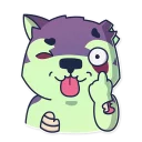 😜-Creepy Wolf, Telegram Sticker