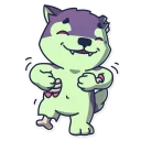 😊-Creepy Wolf, Telegram Sticker