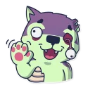 👋-Creepy Wolf, Telegram Sticker