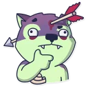 🤔-Creepy Wolf, Telegram Sticker