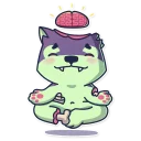 🙏-Creepy Wolf, Telegram Sticker