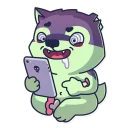 📱-Creepy Wolf, Telegram Sticker