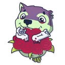 🌹-Creepy Wolf, Telegram Sticker