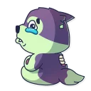 😢-Creepy Wolf, Telegram Sticker