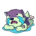 😭-Creepy Wolf, Telegram Sticker