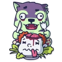 🍴-Creepy Wolf, Telegram Sticker