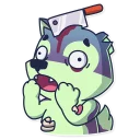 😱-Creepy Wolf, Telegram Sticker