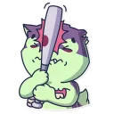 😖-Creepy Wolf, Telegram Sticker