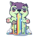 🌈-Creepy Wolf, Telegram Sticker