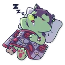 😴-Creepy Wolf, Telegram Sticker