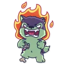 😡-Creepy Wolf, Telegram Sticker
